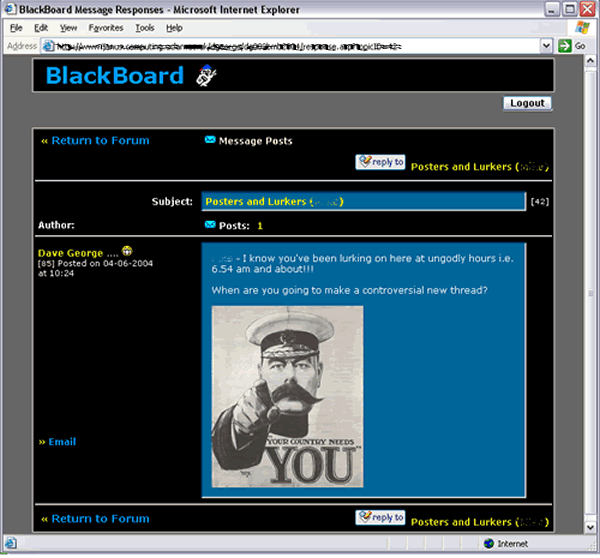 message post interface